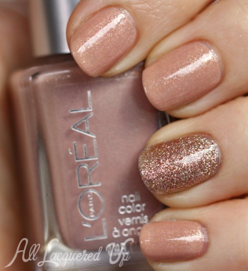 mani-monday-china-glaze-champagne-kisses-loreal-so-chic-nail-polish-swatch