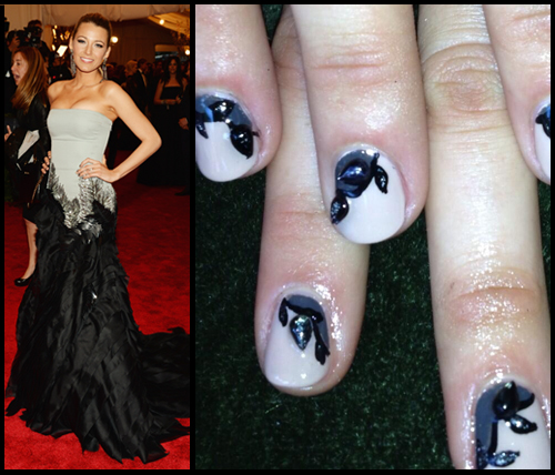 Blake Lively nail art Met Gala 2013 by Celebrity Manicurist Elle