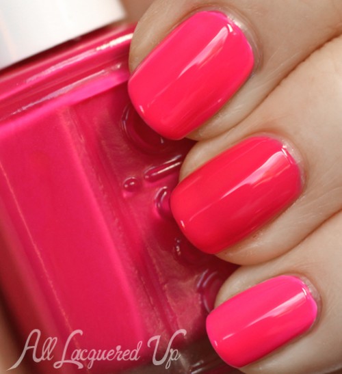 Essie Bottle Service neon nail polish swatch