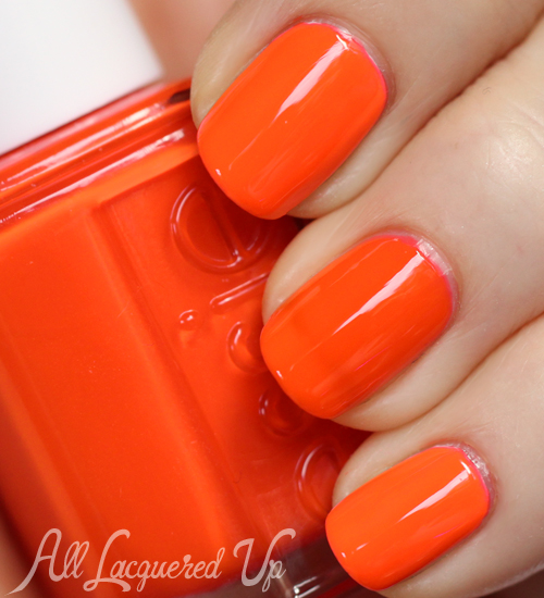 Essie Saturday Disco Fever neon nail polish swatch