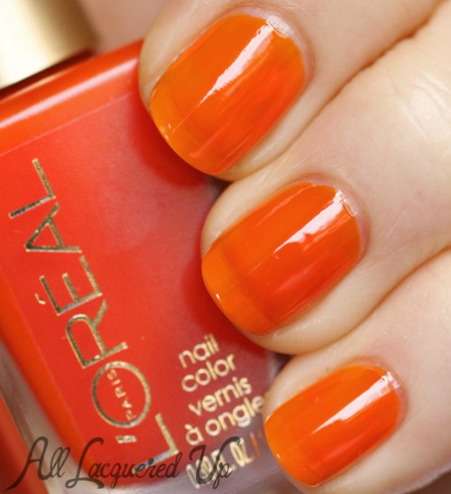 L'Oréal Paris Mango Mama jelly nail polish swatch