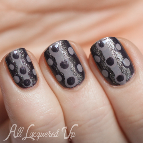 Physician's Formula Shades of Grey Endless Color retro polka dot nail art