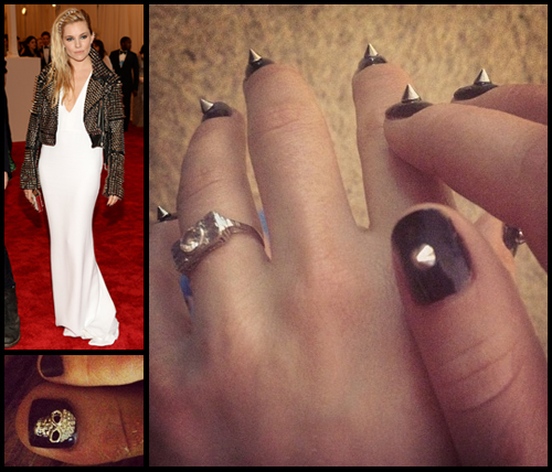 Sienna Miller nail art from the Met Gala 2013 by Deborah Lippmann