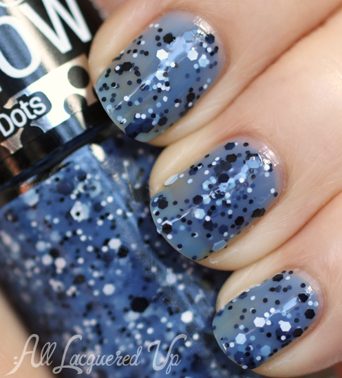 Maybelline Color Show Blue Marks The Spot Polka Dots glitter nail polish