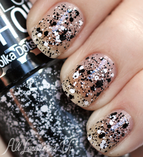 Maybelline Color Show Clearly Spotted Polka Dots glitter nail polish swatch