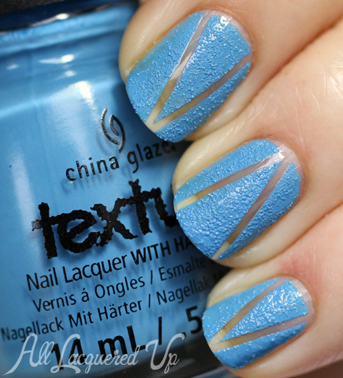 Negative Space Nail Art Manicure using China Glaze Texture