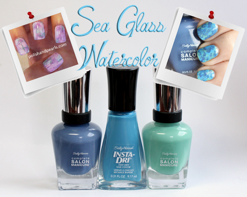 PinspiratioNAIL - Sea Glass Watercolor Nail Art