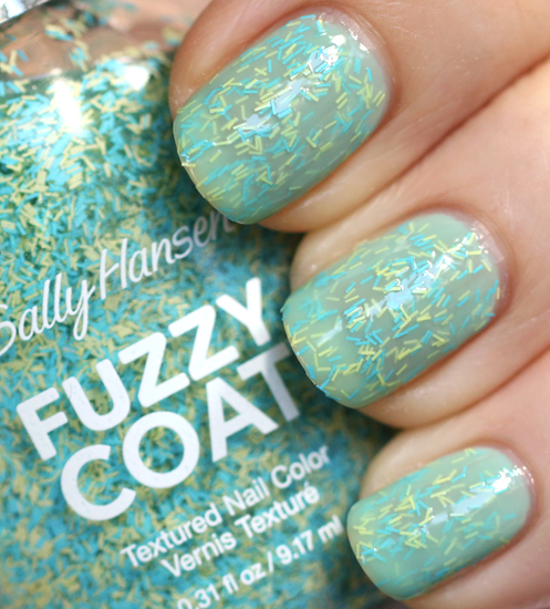 Sally Hansen Fuzz-Sea Fuzzy Coat jelly sandwich with Jaded