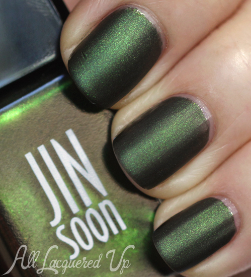 JINsoon Epidote nail polish with Matte Maker