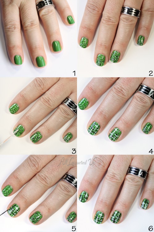 Tweed Nail Art Tutorial with Sally Hansen Fuzzy Coat #IHeartMyNailArt