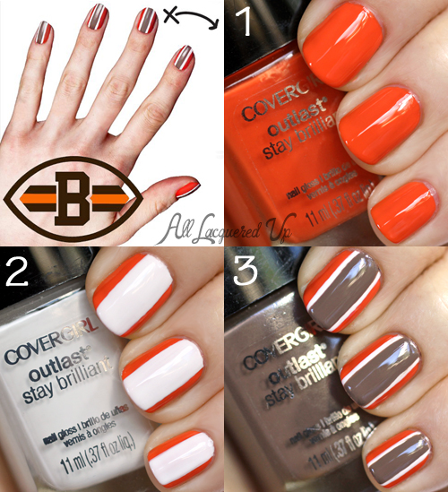 COVERGIRL Cleveland Browns Fanicure Nail Art Tutorial How-to