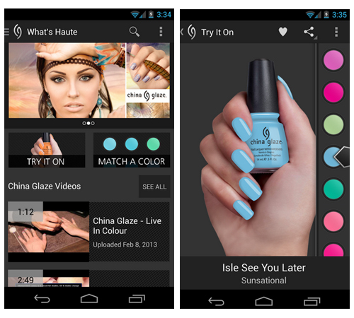 China Glaze Mobile App for Android