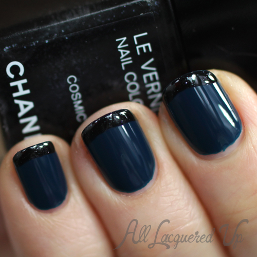 Chanel Magic Cosmic French Manicure nail art