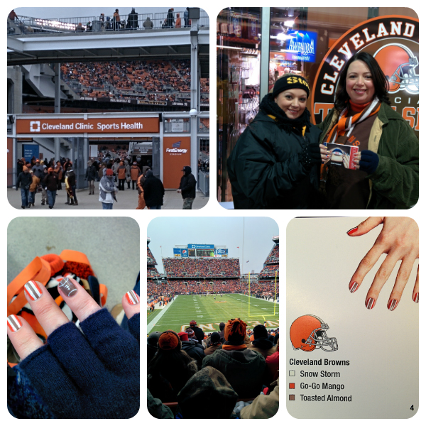 Cleveland Browns game with COVERGIRL #Nailgating #Fanicures