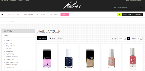 Nailbox online nail polish shopping merchant