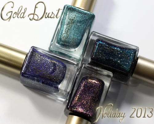 L'Oréal Paris Colour Riche Gold Dust Nail Polish Swatches : All