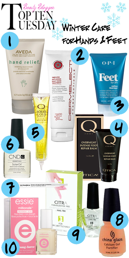 Top Ten Moisturizers and Treatments for Hands, Nails, Feet and Cuticles