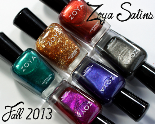 Zoya Satins Fall 2013 nail polish collection