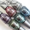 China Glaze Crinkled Chrome Texture Nail Polish Swatches & Review