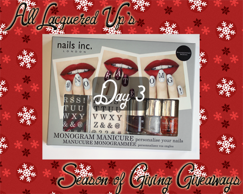 Nails Inc Monogram Manicure Giveaway