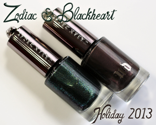 Urban Decay Holiday 2013 - Blackheart and Zodiac nail polish
