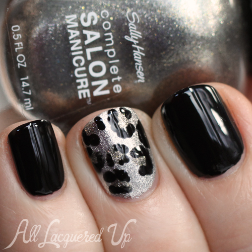 Leopard Print Nail Art with Sally Hansen nail polish