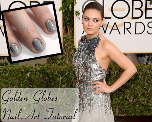 Golden Globes Fashion Nail Art Tutorial