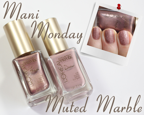 #ManiMonday - Muted Marble Nail Art with L'Oreal Collection Privee