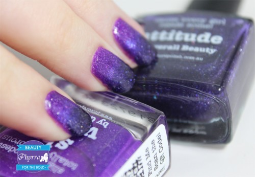 Purple Ombre Gradient Nail Art