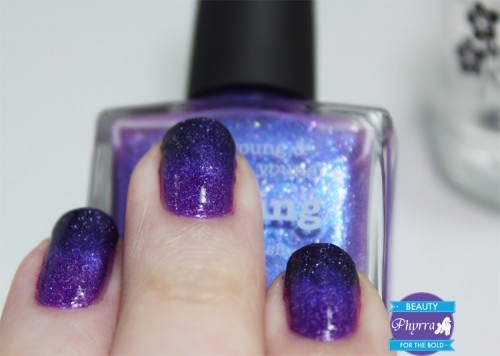 Purple Ombre Gradient Nail Art