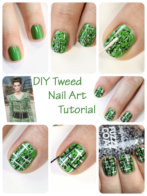 DIY Tweed Nail Art Tutorial