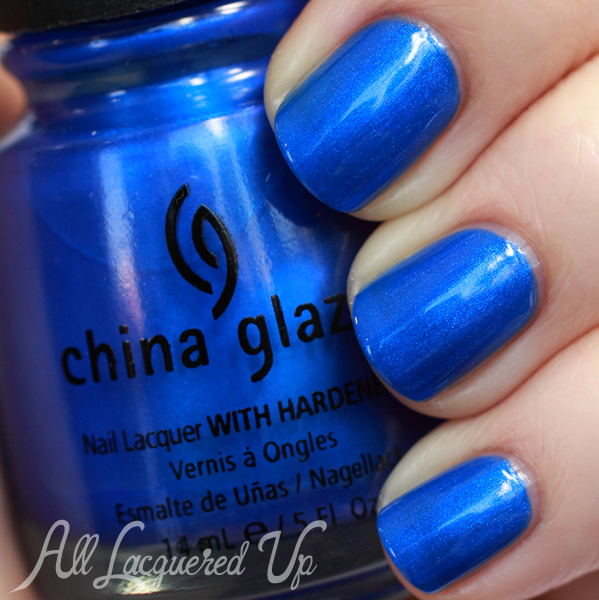 China Glaze Frostbite swatch - Cobalt Blue