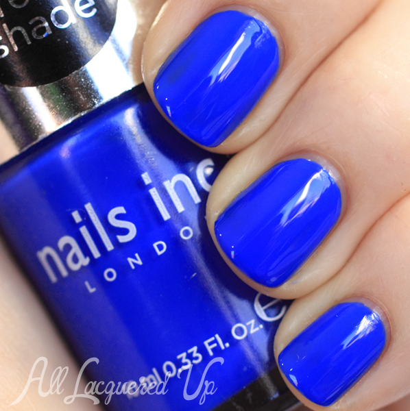 Nails Inc Baker Street swatch - Cobalt Blue