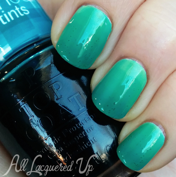 OPI I Can Teal You Like Me ombre swatch #SheerTints