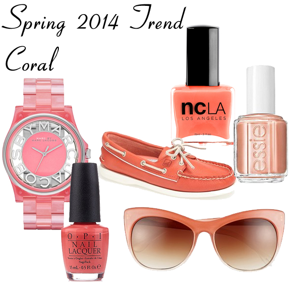 Spring 2014 Trend - Coral Accessories and Nail Polish