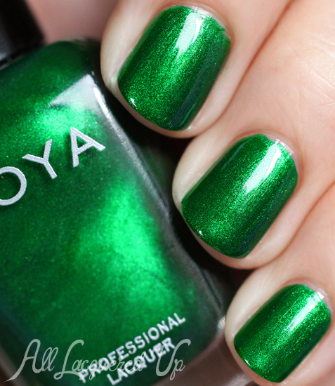 Zoya Holly green nail polish swatch