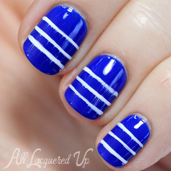 Dior Sailor Nautical Striped Nail Art