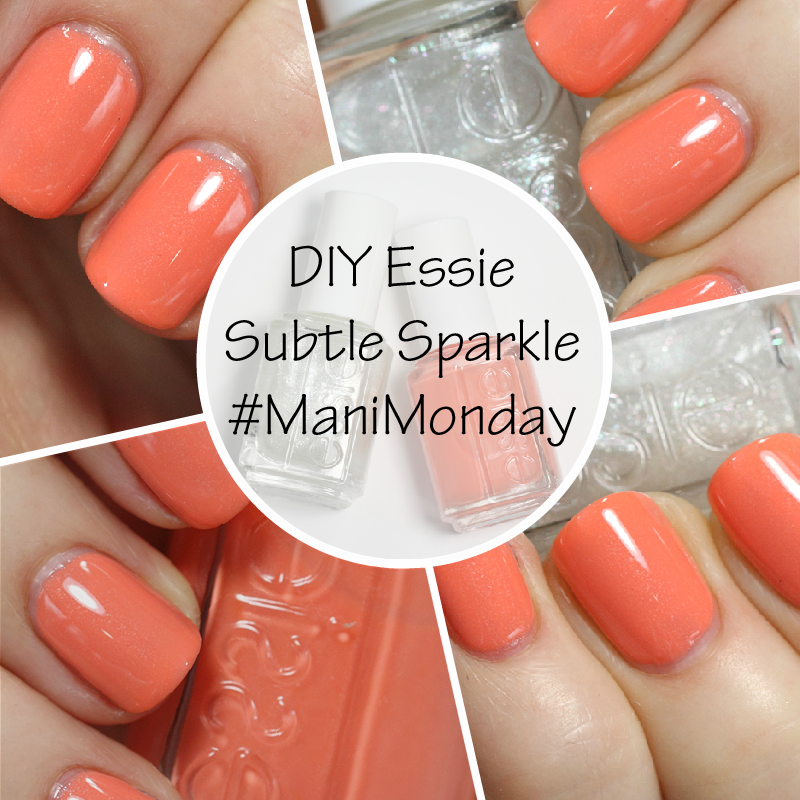 #ManiMonday DIY Essie Subtle Sparkle with Resort Fling