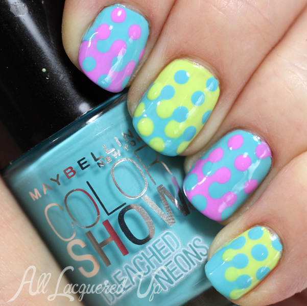 Maybelline Bleached Neons Dotticure Nail Art 