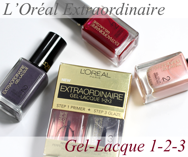 L'Oréal Extraordinaire Gel-Lacque 1-2-3 swatches and review