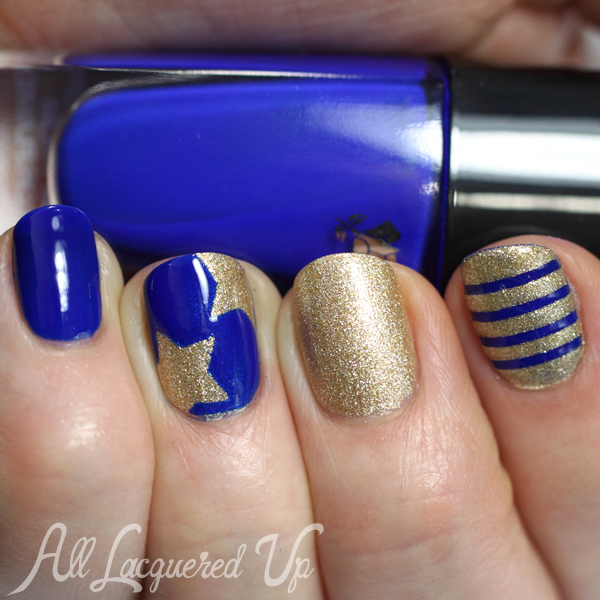 Nautical Stars & Stripes Nail Art