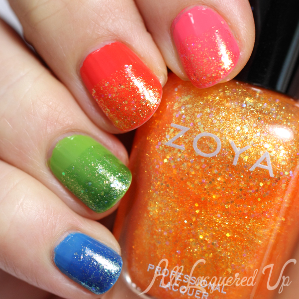 Zoya Rainbow Glitter Gradient