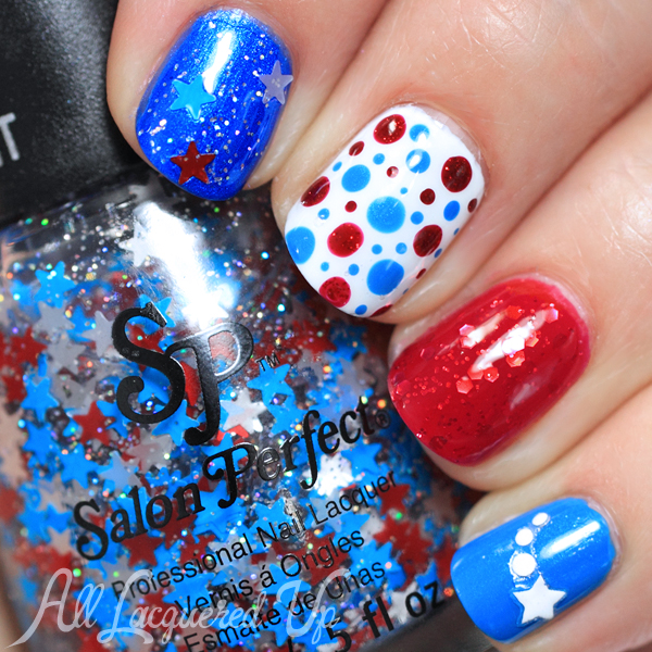 Patriotic Manicure using Salon Perfect Star Spangled