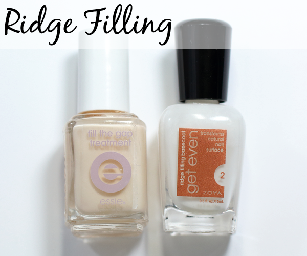 Ridge Filling Base Coat - Essie Fill The Gap and Zoya Get Even