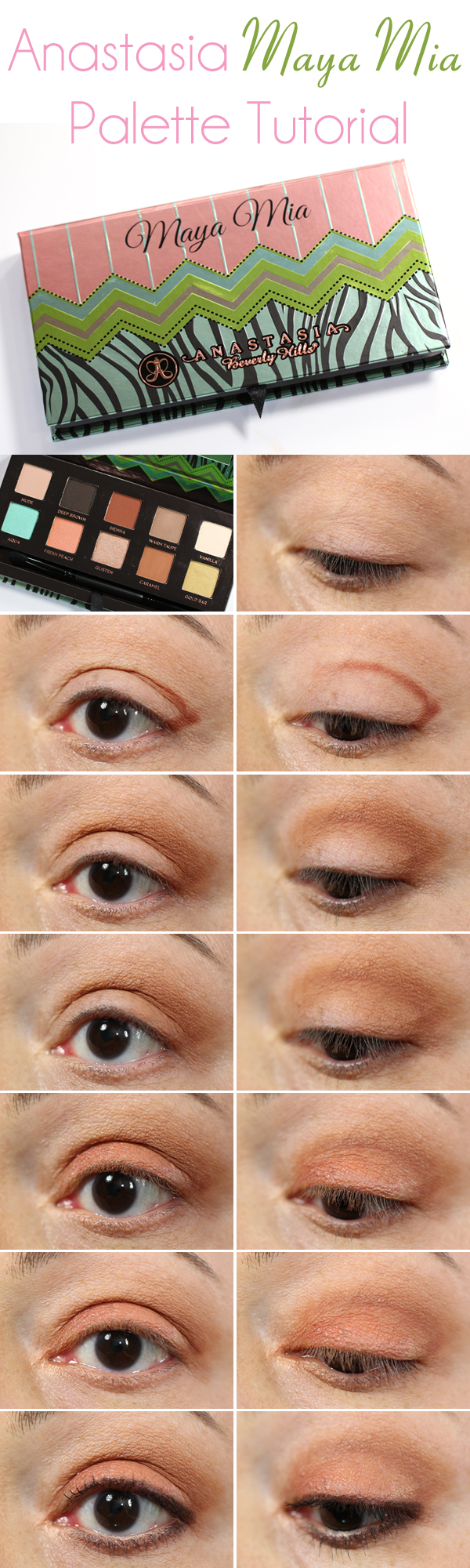 Anastasia Maya Mia Palette Tutorial via @AllLacqueredUp