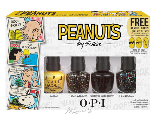 OPI Halloween 2014 - Little Peanuts Minis via @AllLacqueredUp