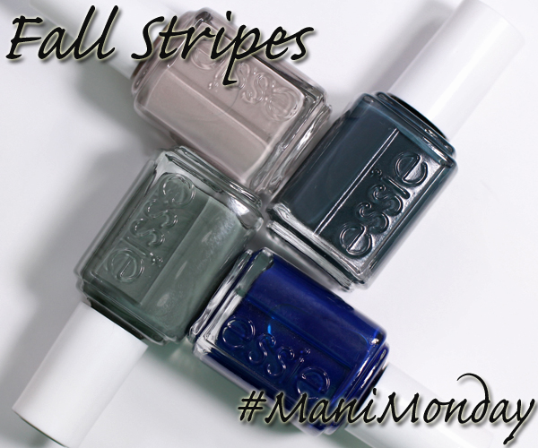 Essie Fall 2014 Striped Nail Art via @alllacqueredup