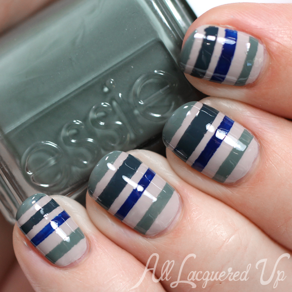 Fall Stripe Nail Art via @alllacqueredup