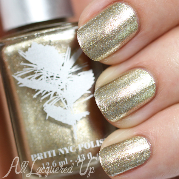 Priti NYC Chrysanthos swatch via @alllacqueredup