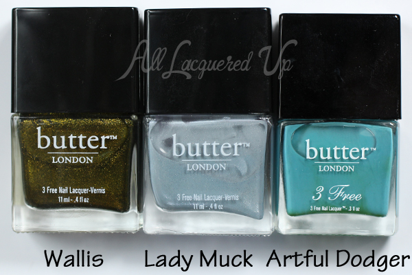 butter LONDON Wallis, Lady Muck, Artful Dodger via @alllacqueredup